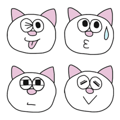 [LINE絵文字] かわいいねこちゃんの表情えもじの画像