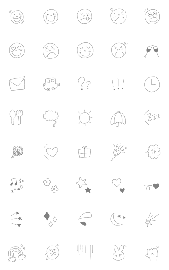 [LINE絵文字]simple gray''の画像一覧