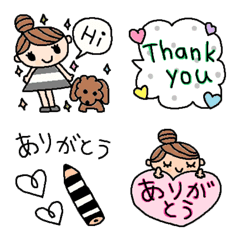 (色んな絵文字セット156大人可愛いシンプルの絵文字メイン画像