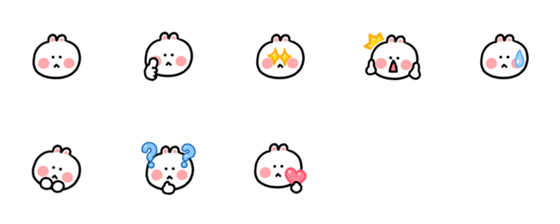 [LINE絵文字]白うさぎMochiの画像一覧