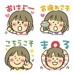 [LINE絵文字] 女の子★小さいスタンプの画像