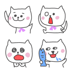 [LINE絵文字] しろねこ・・・の画像