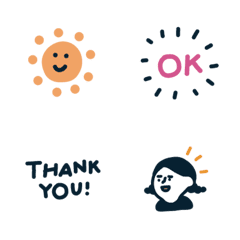 ほっこりシンプル優しい絵文字の絵文字メイン画像