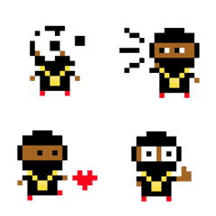 [LINE絵文字] Lil' Ninjaman Emojisの画像