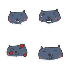 [LINE絵文字] Blue P Bear Emojiの画像