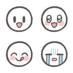[LINE絵文字] ゆるい白もち絵文字の画像