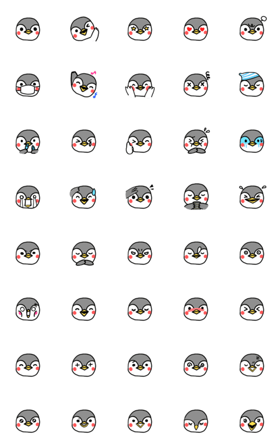 [LINE絵文字]小さいペンギンの絵文字の画像一覧