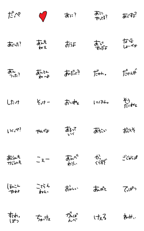 [LINE絵文字]文字のみ千葉弁の画像一覧