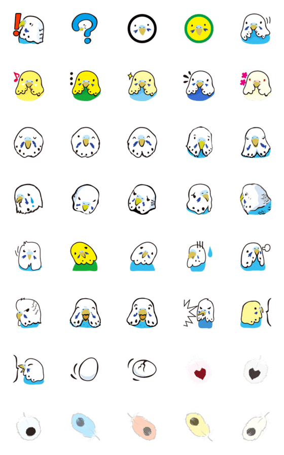 [LINE絵文字]セキセイインコのPちゃんの画像一覧