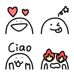 [LINE絵文字] 白いやつの絵文字8の画像