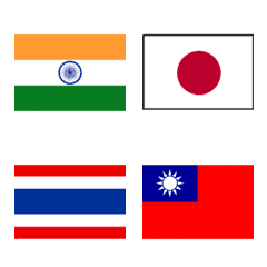 [LINE絵文字] 世界の国旗 forアジアの画像