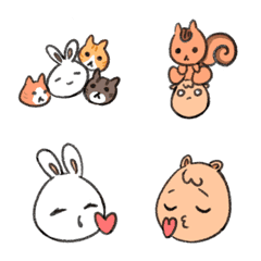 [LINE絵文字] うさぎとクオッカの画像