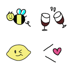 [LINE絵文字] ガーリー ＆ シンプル。 日常つかえる絵文字の画像