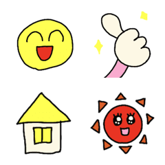 [LINE絵文字] シンプル♪スマイルEMOJIセットの画像