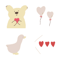 優しいうさぎのシンプル絵文字の絵文字メイン画像