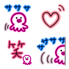 [LINE絵文字] ✨毎日使えるタコ線画絵文字✨の画像