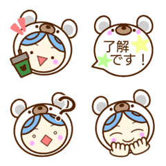 クマの女の子☆の絵文字メイン画像