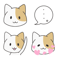 [LINE絵文字] かわいい三毛猫の絵文字の画像