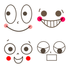 [LINE絵文字] (顔絵文字)茶色の可愛い絵文字♪2の画像