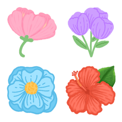 [LINE絵文字] Flower and bracket emoji 2の画像