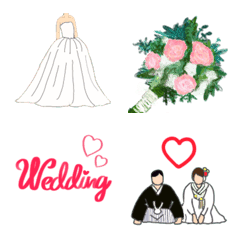 [LINE絵文字] 花嫁のための大人かわいい絵文字の画像