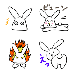 [LINE絵文字] うさぎさんのつぶやき絵文字の画像