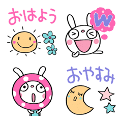 [LINE絵文字] カラフル☆ふんわかウサギ絵文字の画像