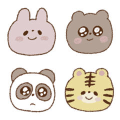 [LINE絵文字] くすみカラーのYUKANCO動物たち♡の画像