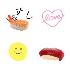 [LINE絵文字] ♥大人かわいい♥ 寿司 絵文字の画像