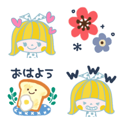 使いやすいあいさつ北欧ガール❤️春の絵文字メイン画像