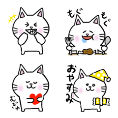 [LINE絵文字] しろにゃんだにゃ！！！！！の画像