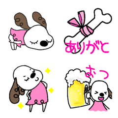 [LINE絵文字] わんこ☆momo挨拶絵文字の画像