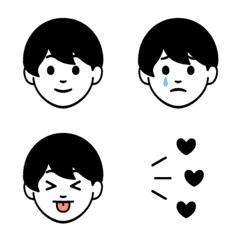 [LINE絵文字] simple face illustration / funi funyaの画像