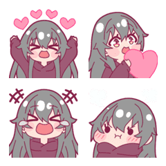 [LINE絵文字] Aiko-chan Couple Emoji 01の画像