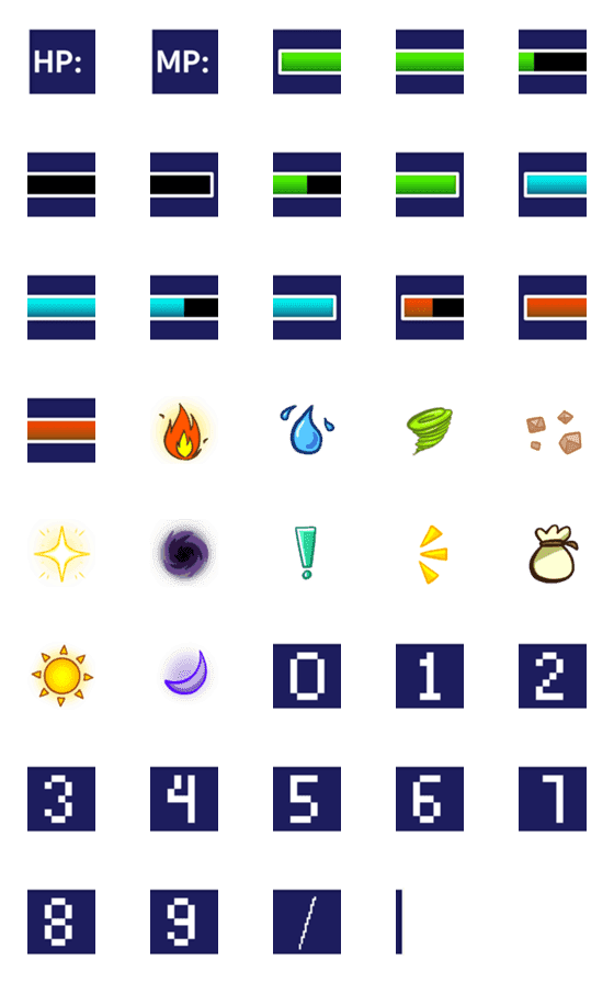 [LINE絵文字]RPG Emoji set 1の画像一覧