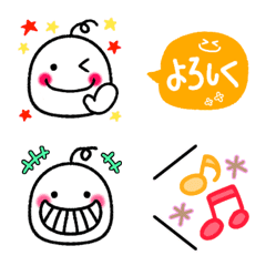 [LINE絵文字] シンプル可愛い♪アホ毛ちゃんの画像