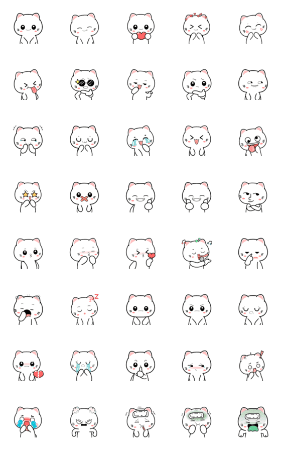 [LINE絵文字]Miki the cat 3 : emojiの画像一覧