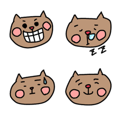 [LINE絵文字] ブラウン猫さん⭐︎手描きの画像