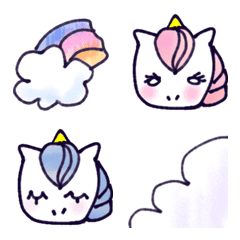 [LINE絵文字] ユニコーン〜空色〜の画像