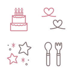 [LINE絵文字] シンプル★大人シックな線画絵文字 3の画像