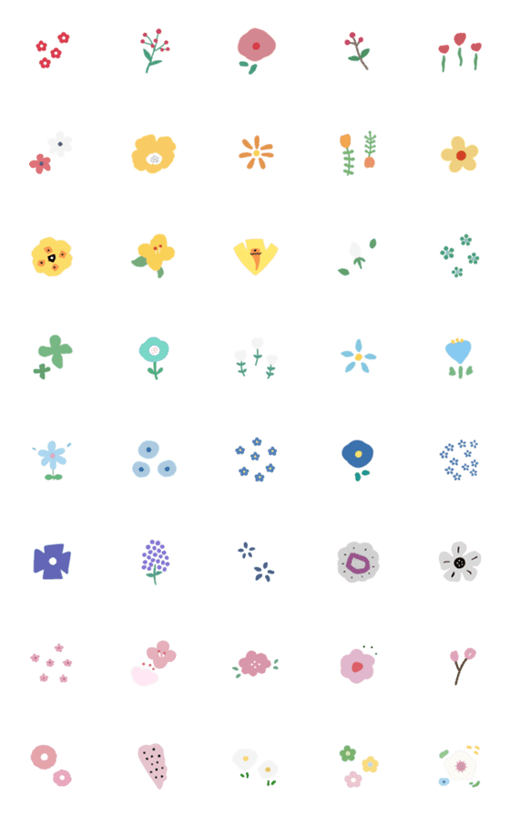 [LINE絵文字]flowers＊の画像一覧