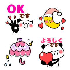 [LINE絵文字] 可愛いパンダの everyday Emoji☆敬語もね❤の画像