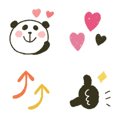 [LINE絵文字] ぱんだ★シンプルの画像