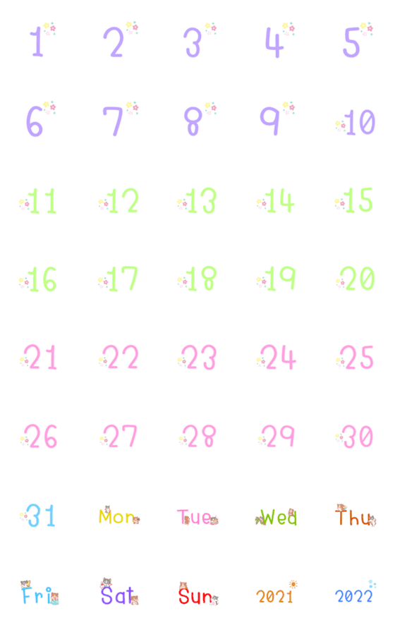 [LINE絵文字]THE DOG CALENDAR EMOJIの画像一覧