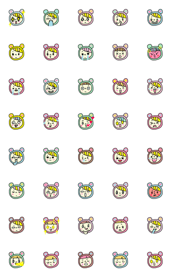[LINE絵文字]くまこの画像一覧