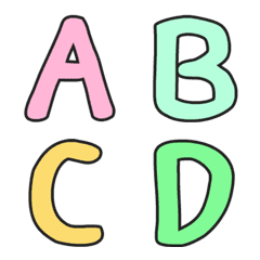 [LINE絵文字] Emoji A-Z English And 0-9 Project 1の画像