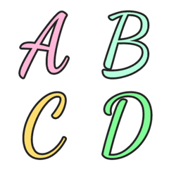 [LINE絵文字] Emoji A-Z English And 0-9 Project 3の画像