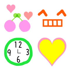 [LINE絵文字] シンプルな基本の絵文字★5の画像