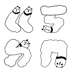 [LINE絵文字] NEGATIVE RBF PANDA(TAIWAN CODE Bopomofo)の画像