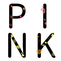[LINE絵文字] アルファベット★数字★A-Z.0-9★#001の画像